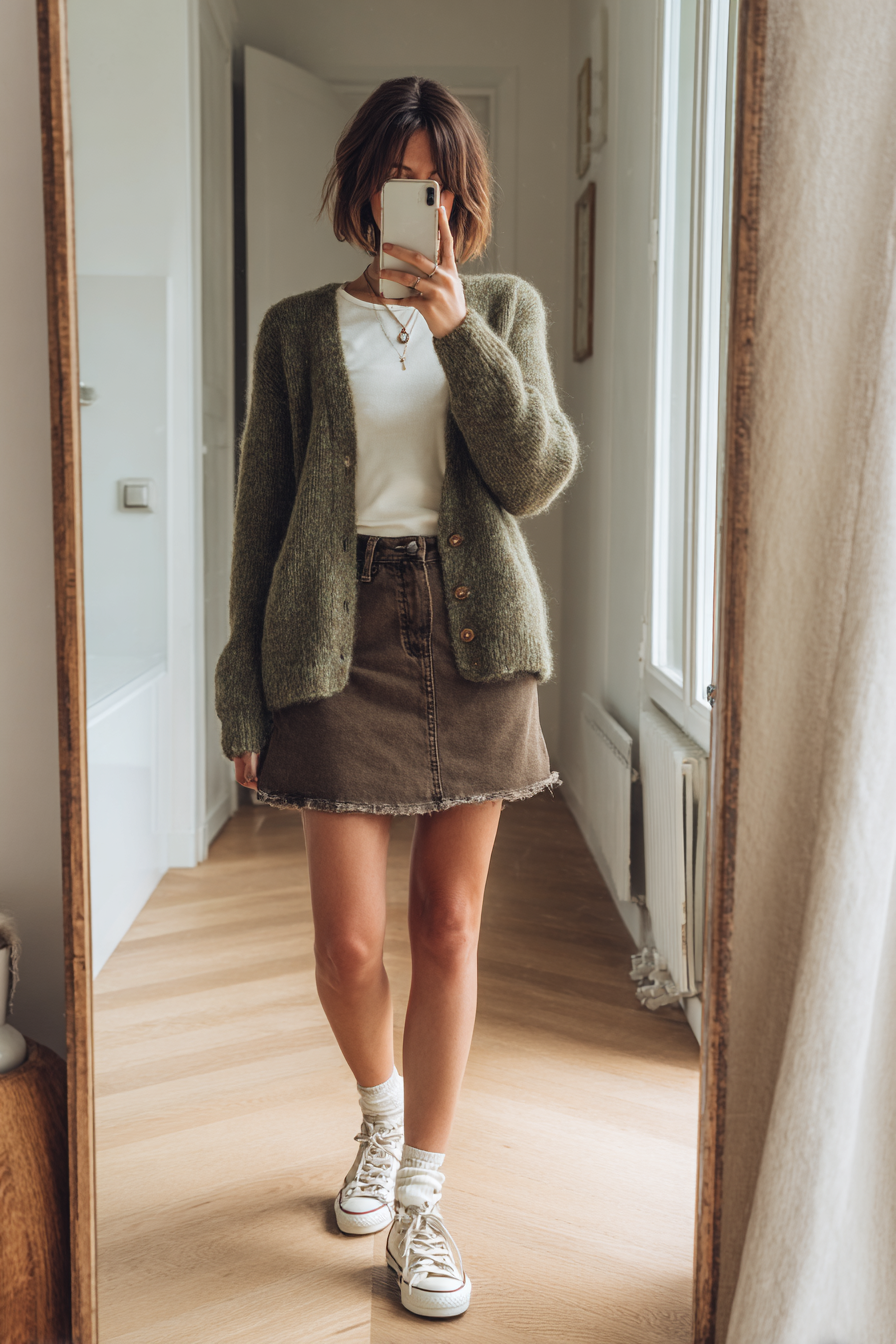 Denim Skirt Outfit 1105792