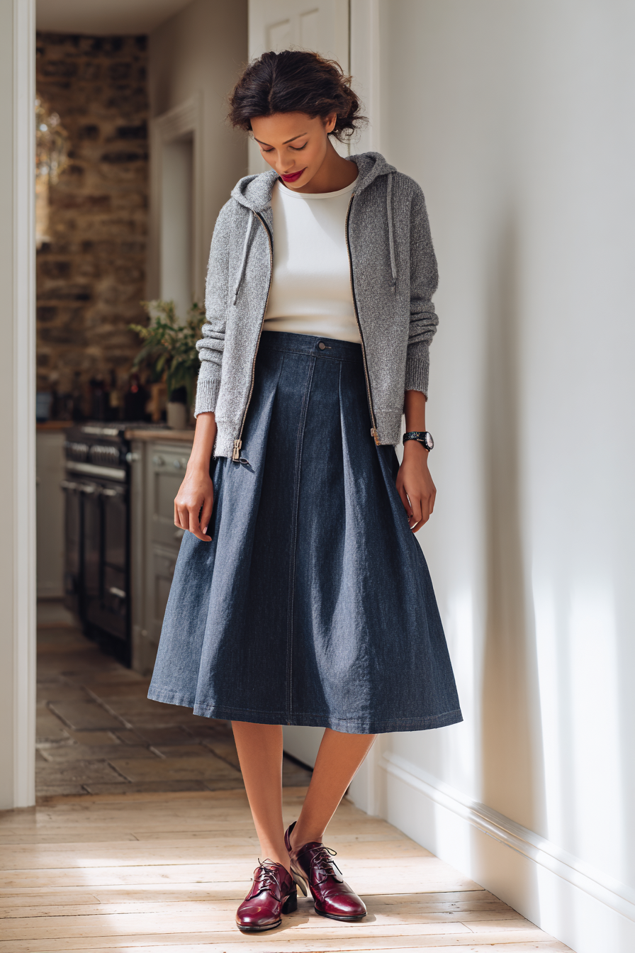Denim Skirt Outfit 1119774