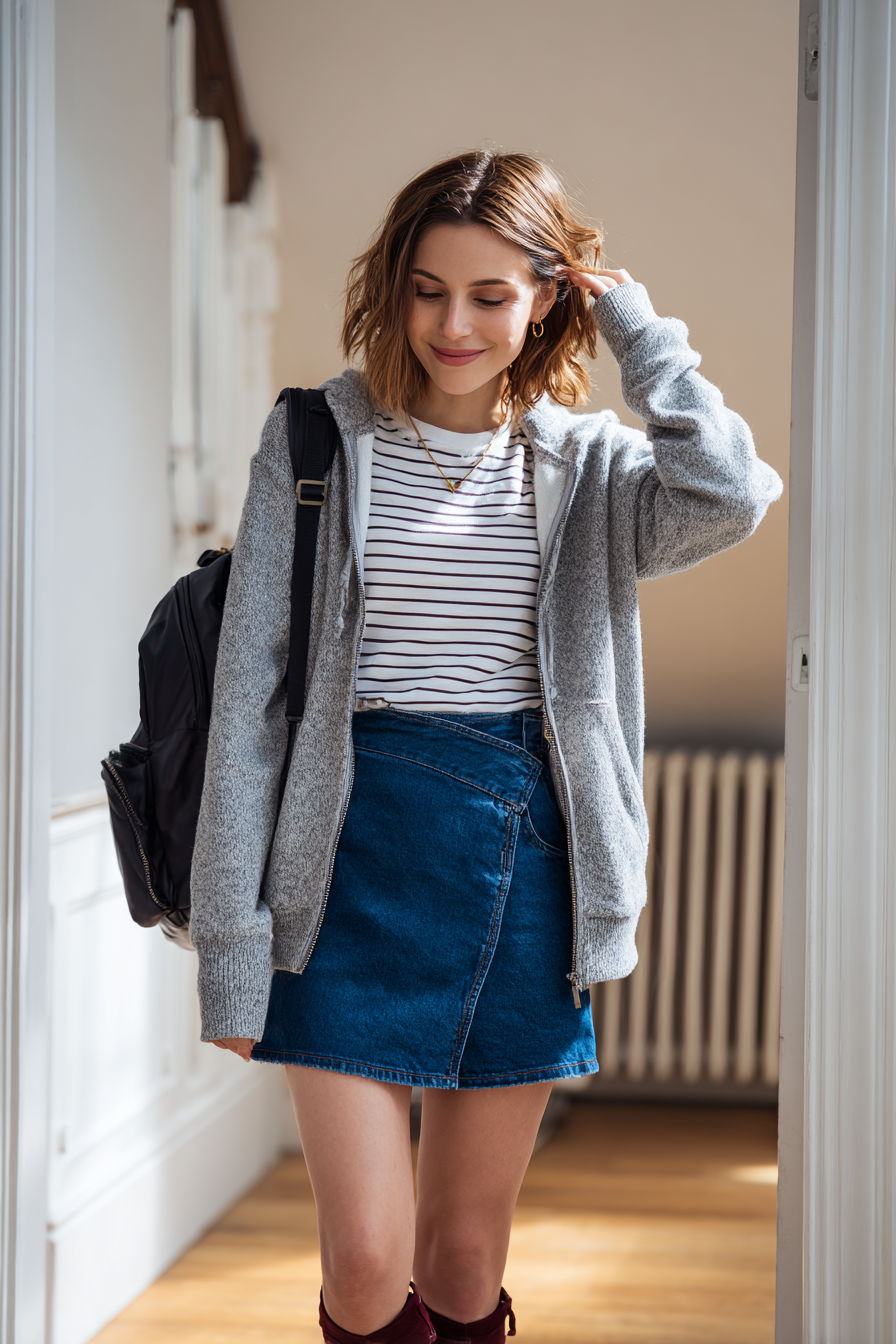 Denim Skirt Outfit 1134894