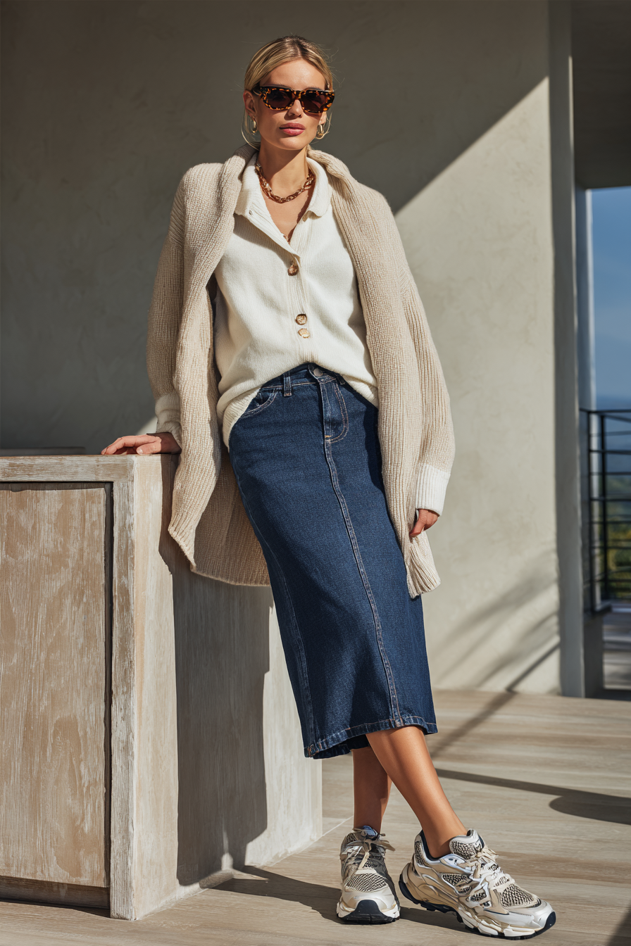 Denim Skirt Outfit 1219938