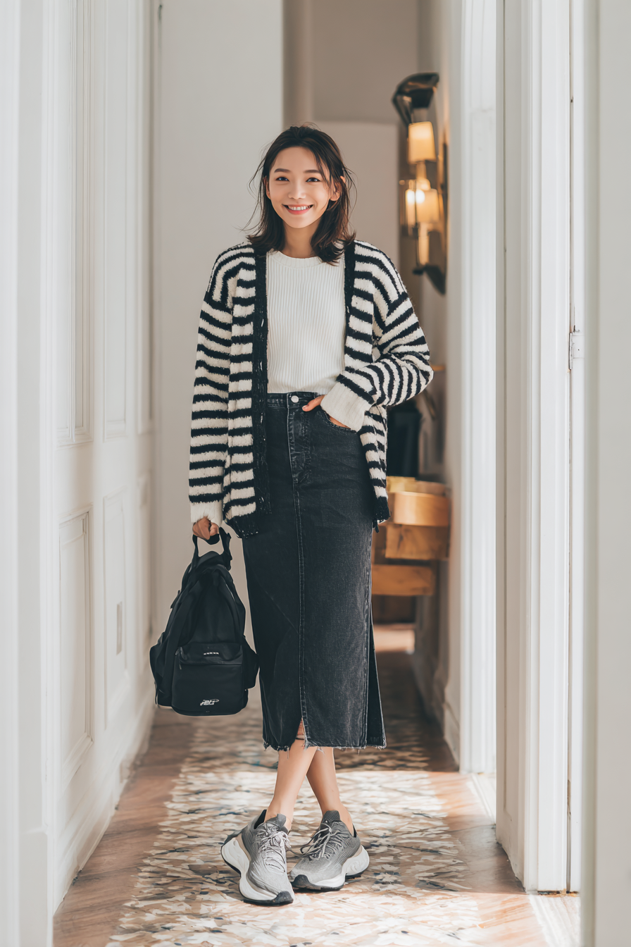 Denim Skirt Outfit 950960