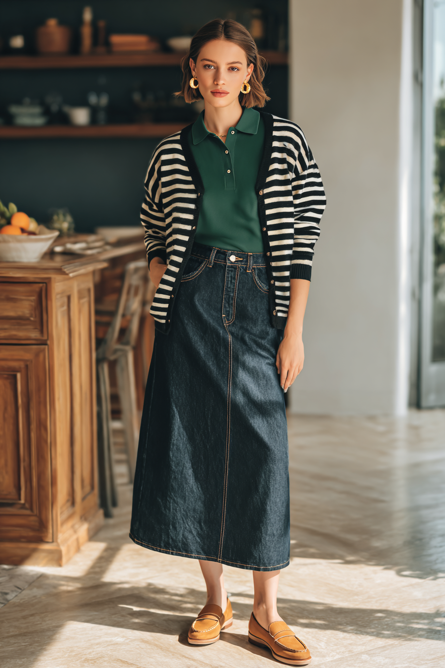 Denim Skirt Outfit 1047820