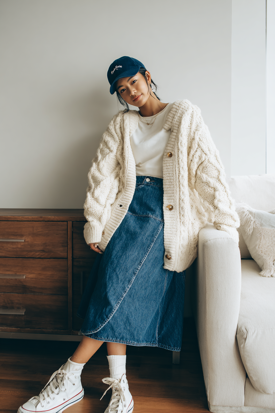 Denim Skirt Outfit 1149824